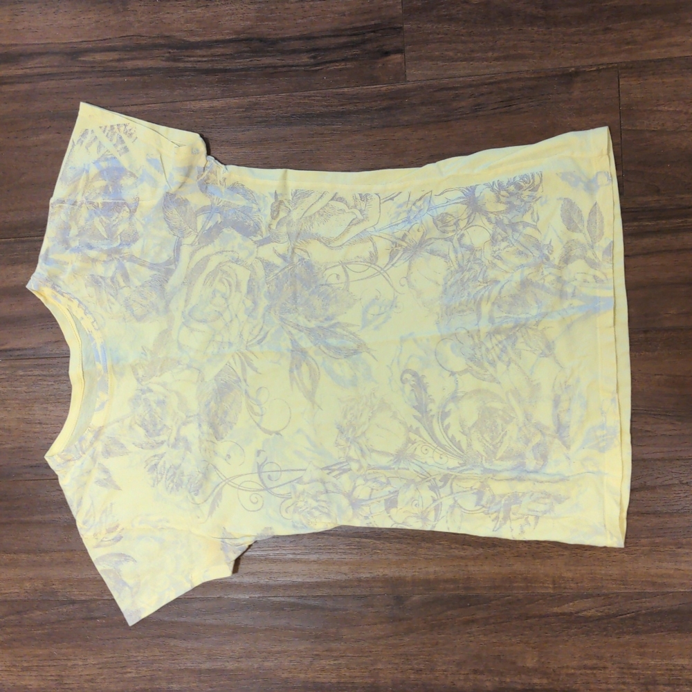 Stranded Graphic Tshirt Yellow Floral